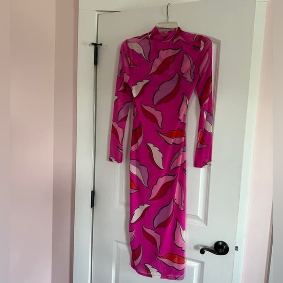 Sheer pink midi target spring collection dress! - Picture 2 of 2